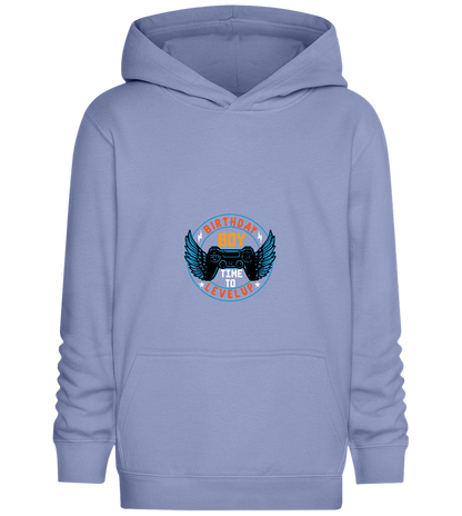 Birthday Boy Level Up Blue Design - Comfort Kids Hoodie_BLUE_front