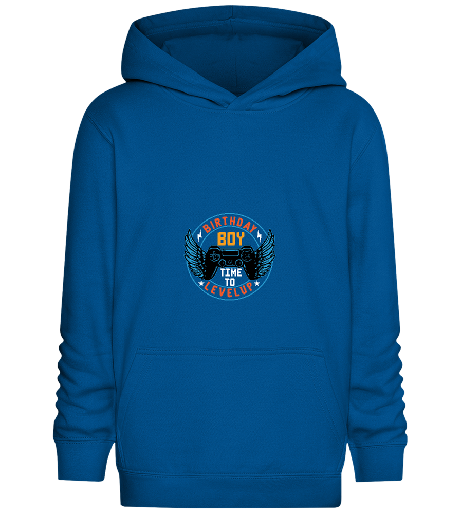 Birthday Boy Level Up Blue Design - Comfort Kids Hoodie_ROYAL_front