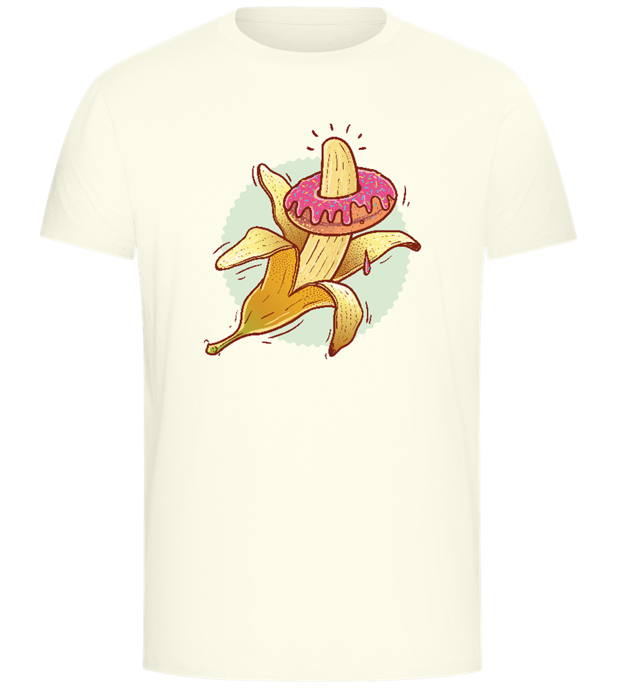 Banana with Donut Design - Comfort Unisex T-Shirt_ECRU_front