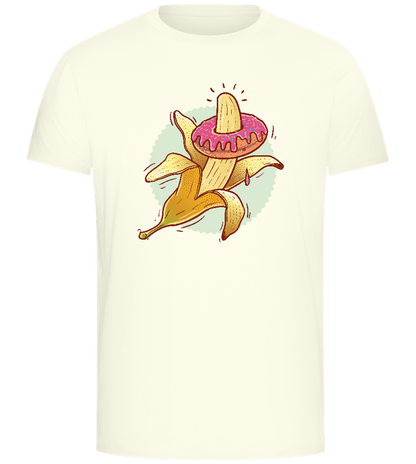 Banana with Donut Design - Comfort Unisex T-Shirt_ECRU_front