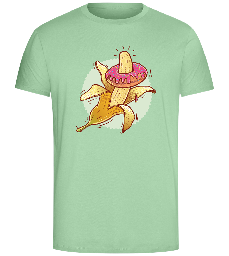 Banana with Donut Design - Comfort Unisex T-Shirt_ICE GREEN_front