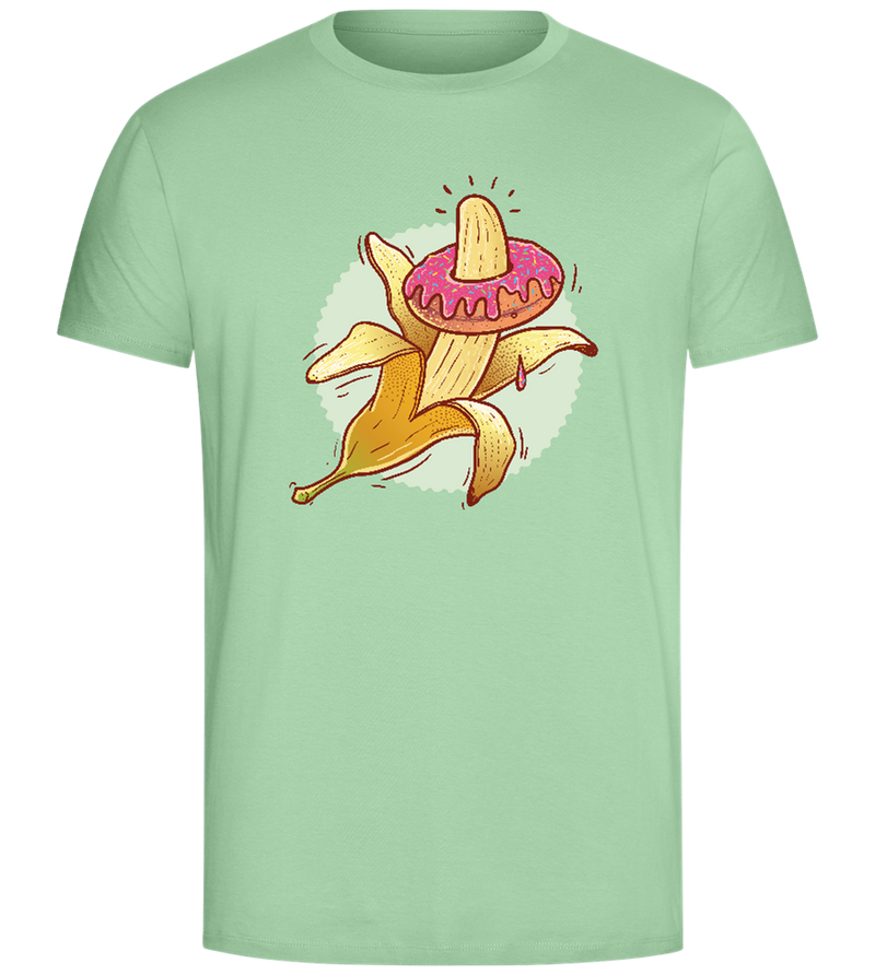 Banana with Donut Design - Comfort Unisex T-Shirt_ICE GREEN_front