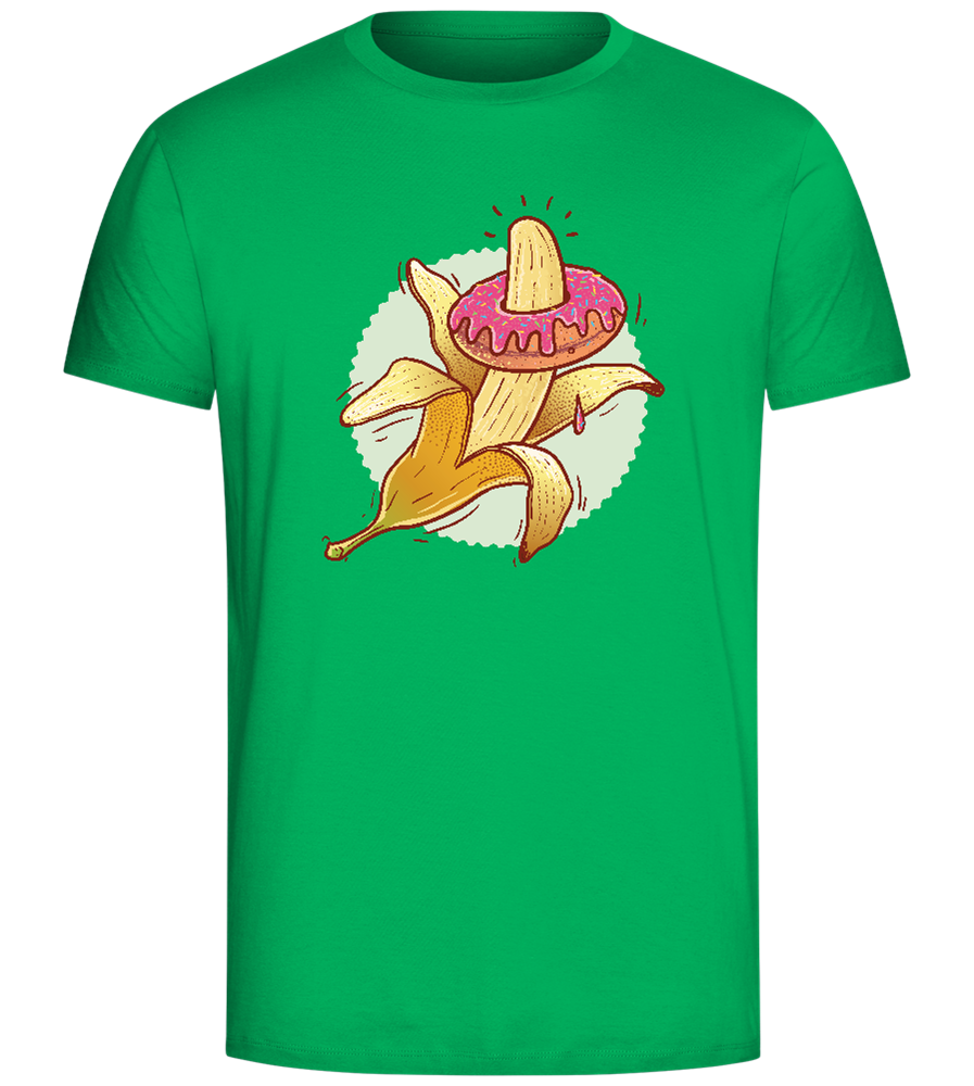 Banana with Donut Design - Comfort Unisex T-Shirt_SPRING GREEN_front