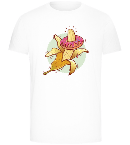 Banana with Donut Design - Comfort Unisex T-Shirt_WHITE_front