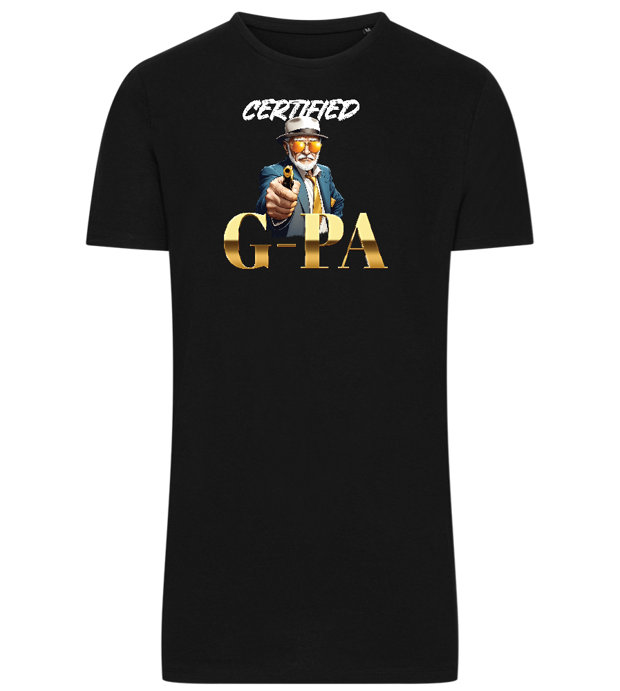 Certified G Pa Design - Comfort men's long t-shirt_DEEP BLACK_front