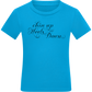 Chin Up Heels Down Design - Comfort kids fitted t-shirt_TURQUOISE_front