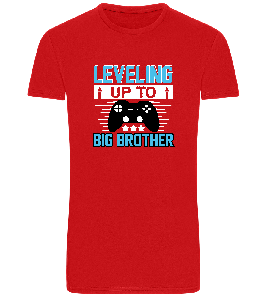 Leveling Up To Big Brother Design - Basic Unisex T-Shirt_RED_front