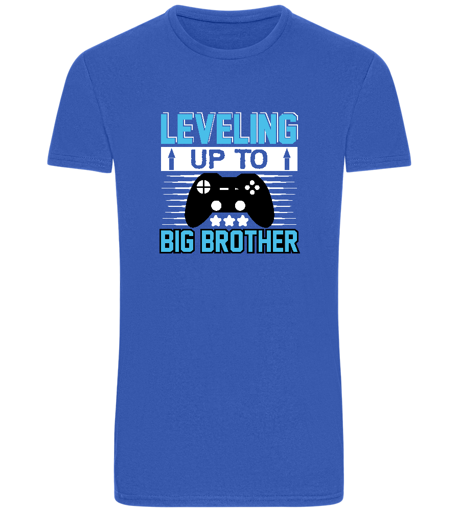 Leveling Up To Big Brother Design - Basic Unisex T-Shirt_ROYAL_front