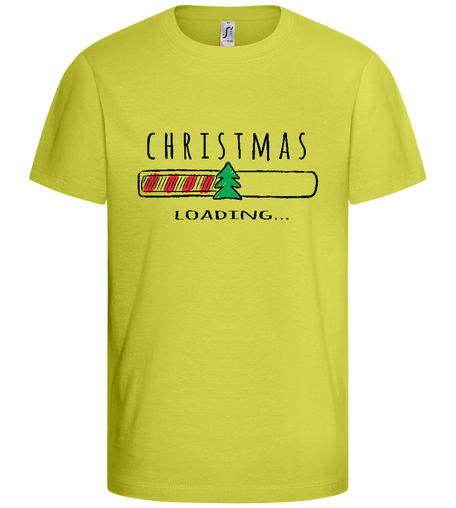 Christmas Loading Bar Design - Basic kids t-shirt_GREEN APPLE_front