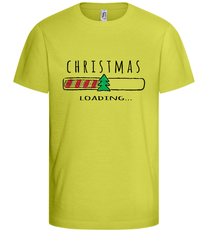 Christmas Loading Bar Design - Basic kids t-shirt_GREEN APPLE_front