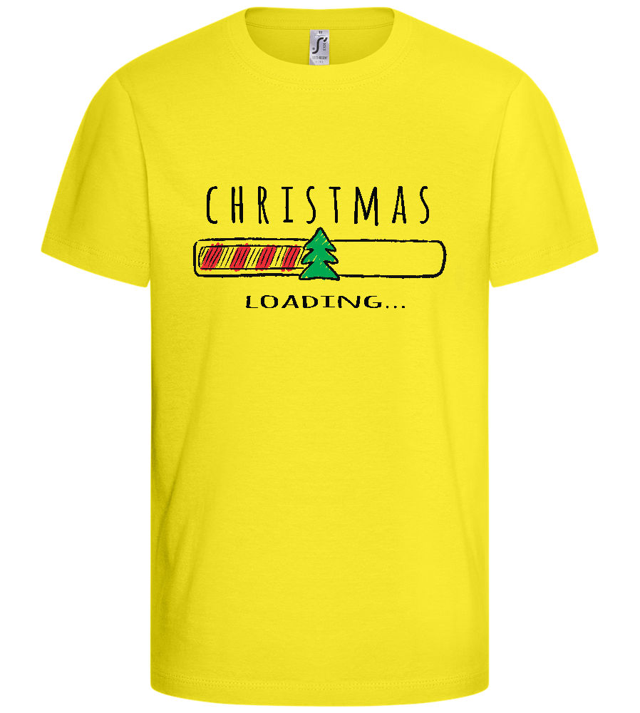 Christmas Loading Bar Design - Basic kids t-shirt_LEMON_front