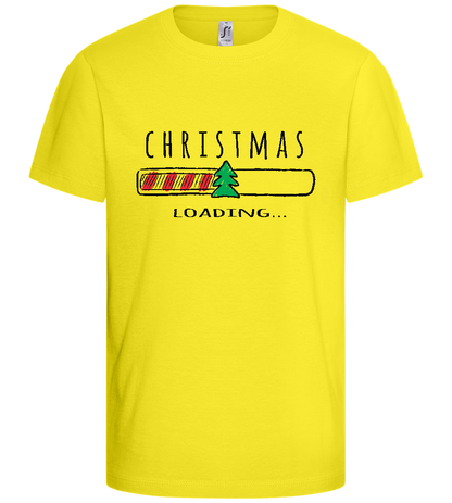 Christmas Loading Bar Design - Basic kids t-shirt_LEMON_front