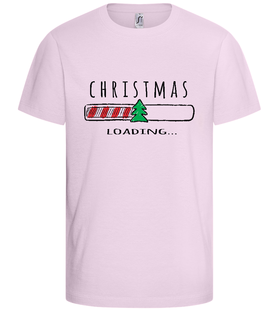 Christmas Loading Bar Design - Basic kids t-shirt_LIGHT PINK_front