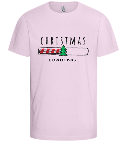 Christmas Loading Bar Design - Basic kids t-shirt_LIGHT PINK_front