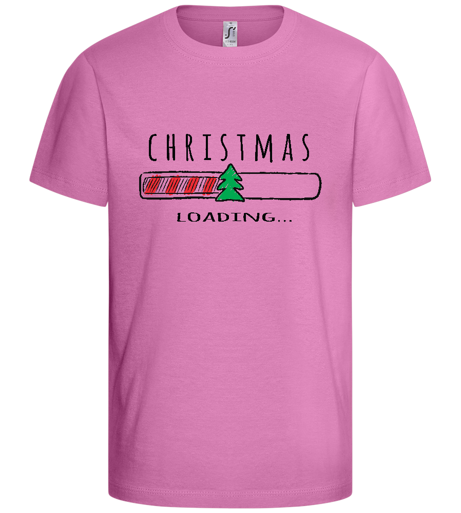 Christmas Loading Bar Design - Basic kids t-shirt_PINK ORCHID_front