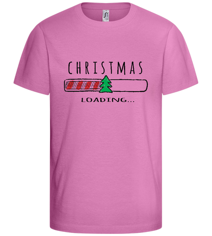 Christmas Loading Bar Design - Basic kids t-shirt_PINK ORCHID_front