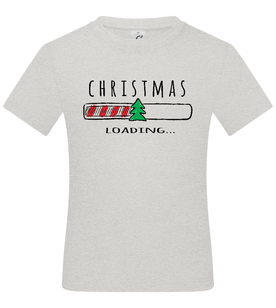 Christmas Loading Bar Design - Basic kids t-shirt_VIBRANT WHITE_front