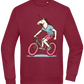 Unicorn On Bicycle Design - Comfort Essential Unisex Sweater_BORDEAUX_front