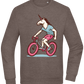 Unicorn On Bicycle Design - Comfort Essential Unisex Sweater_CHARCOAL CHIN_front