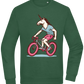 Unicorn On Bicycle Design - Comfort Essential Unisex Sweater_GREEN BOTTLE_front