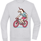 Unicorn On Bicycle Design - Comfort Essential Unisex Sweater_ORION GREY II_front