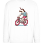 Unicorn On Bicycle Design - Comfort Essential Unisex Sweater_WHITE_front