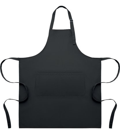 Adjustable Kitchen Apron with Pockets_BLACK_front