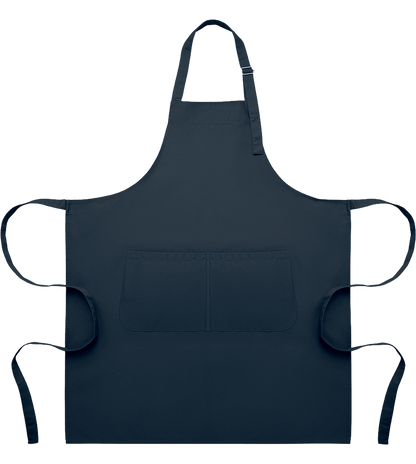 Adjustable Kitchen Apron with Pockets_BLUE_front