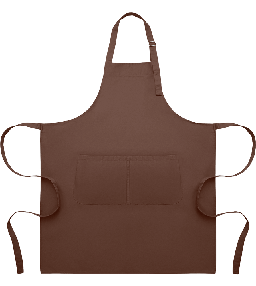 Adjustable Kitchen Apron with Pockets_CHOCOLATE_front