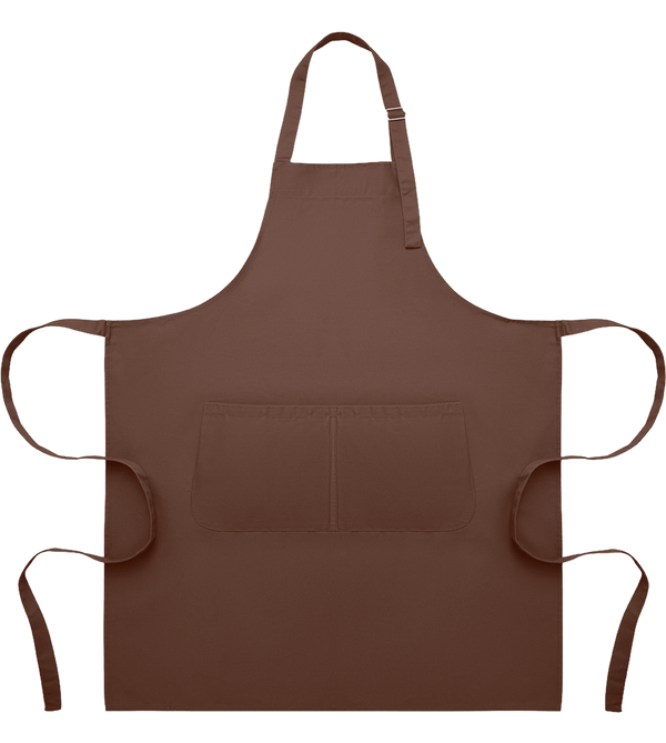 Adjustable Kitchen Apron with Pockets_CHOCOLATE_front