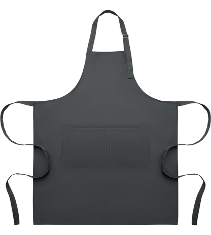 Adjustable Kitchen Apron with Pockets_STONE GREY_front
