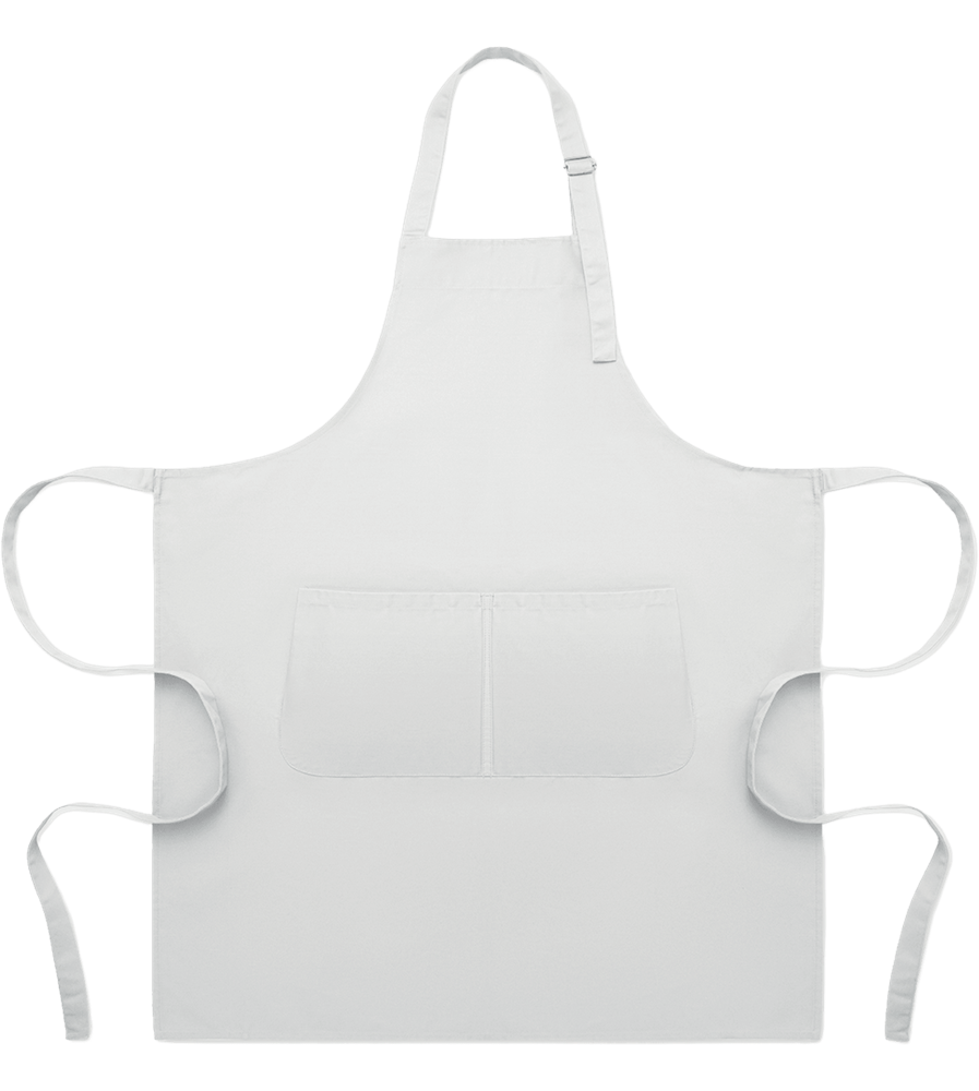 Adjustable Kitchen Apron with Pockets_WHITE_front