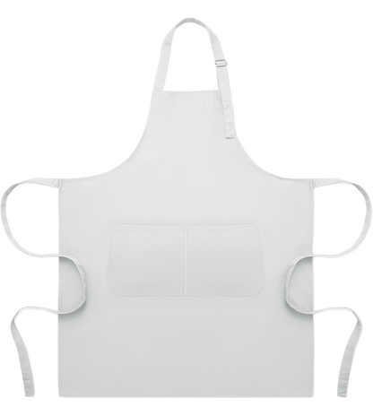 Adjustable Kitchen Apron with Pockets_WHITE_front