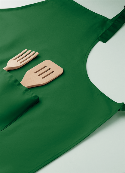 Adjustable Kitchen Apron with Pockets_DARK GREEN_VARIANTFEATUREDIMAGE_front_2