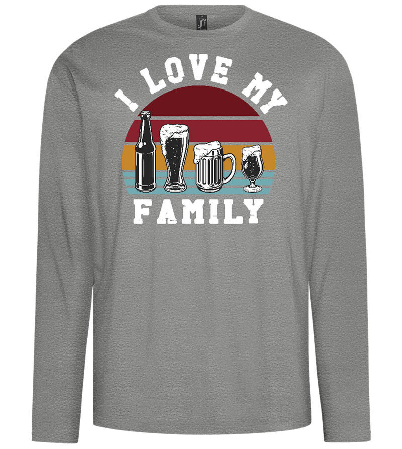 I Love My Family Design - Comfort men's long sleeve t-shirt_ORION GREY_front