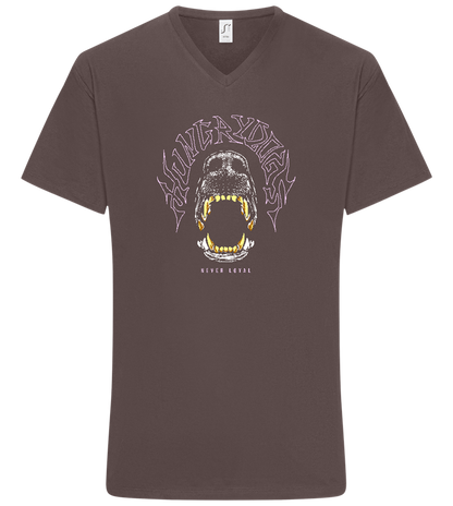 Hungry Dogs Design - Basic men's v-neck t-shirt_DARK GRAY_front