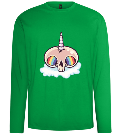 Unicorn Rainbow Design - Comfort men's long sleeve t-shirt_MEADOW GREEN_front