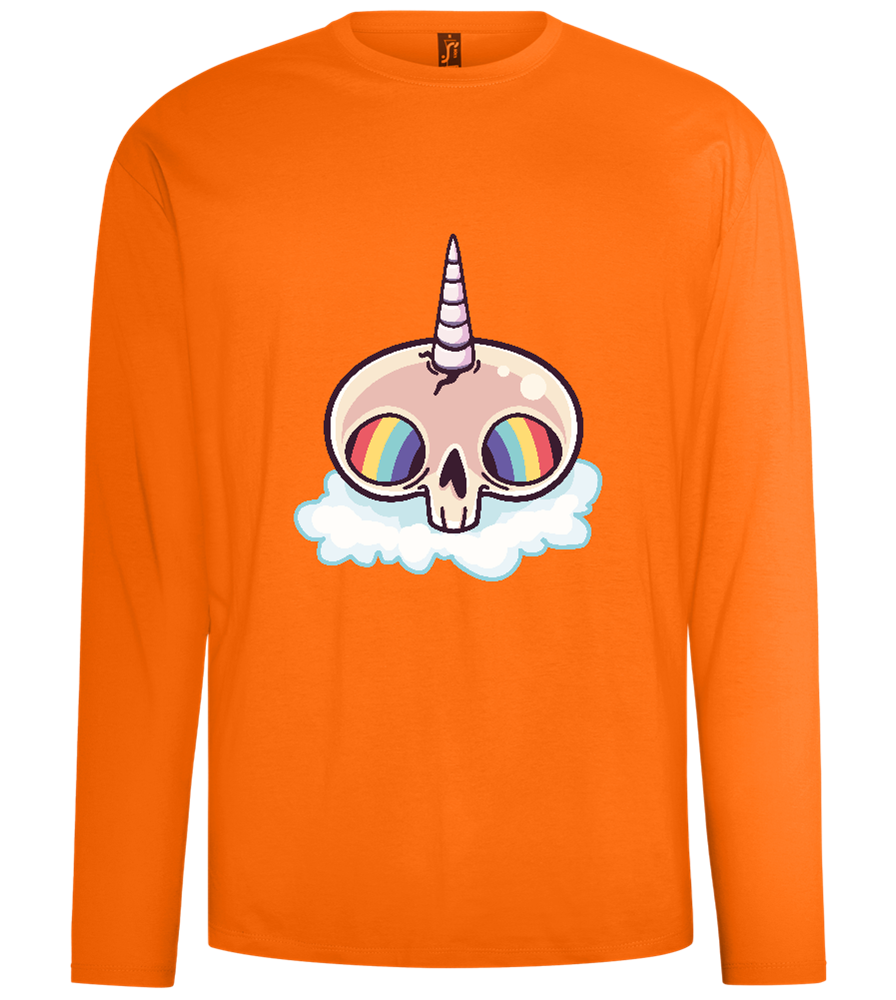 Unicorn Rainbow Design - Comfort men's long sleeve t-shirt_ORANGE_front