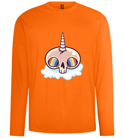 Unicorn Rainbow Design - Comfort men's long sleeve t-shirt_ORANGE_front