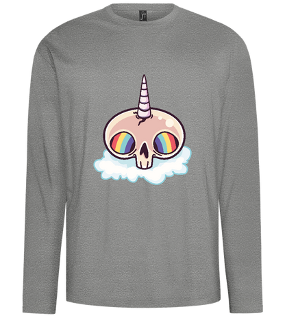 Unicorn Rainbow Design - Comfort men's long sleeve t-shirt_ORION GREY_front