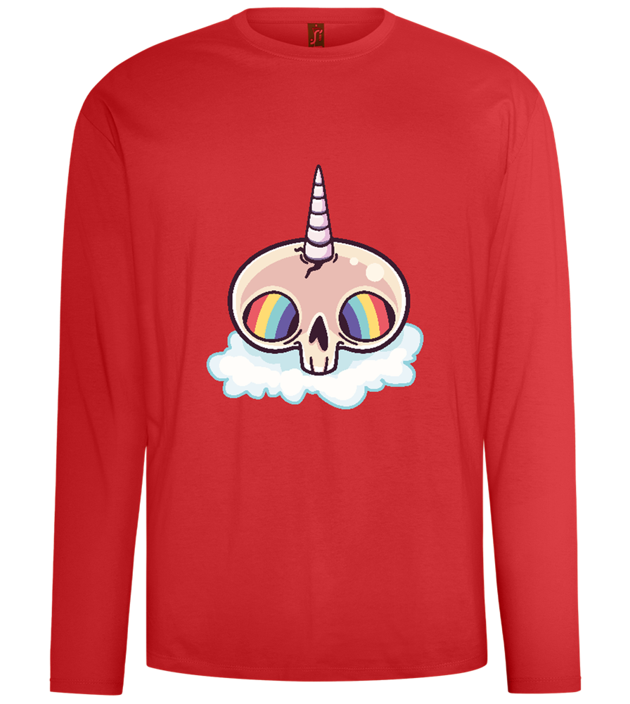 Unicorn Rainbow Design - Comfort men's long sleeve t-shirt_RED_front