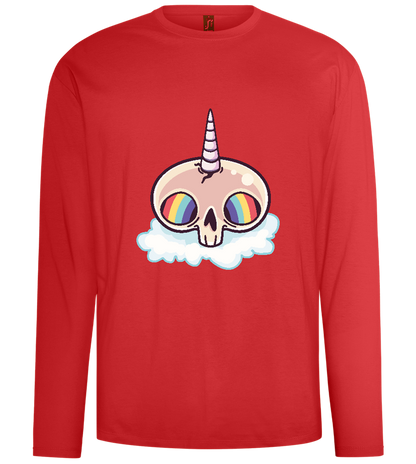 Unicorn Rainbow Design - Comfort men's long sleeve t-shirt_RED_front