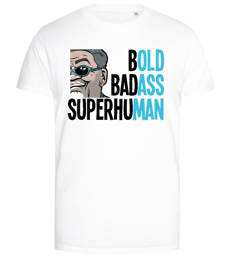 Bold Man Design - Premium men's close fitting t-shirt_WHITE_front