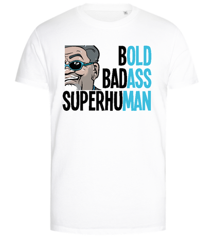 Bold Man Design - Premium men's close fitting t-shirt_WHITE_front