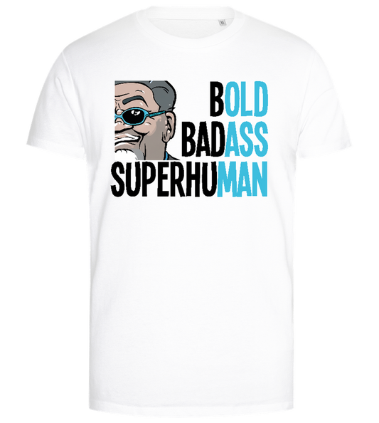 Bold Man Design - Premium men's close fitting t-shirt_WHITE_front