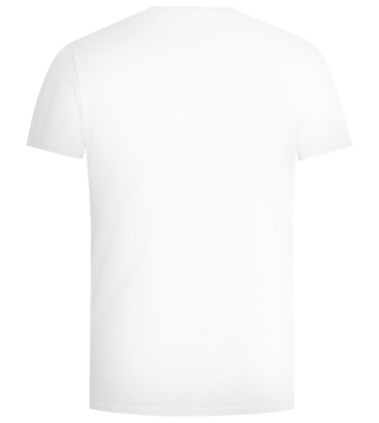 Bold Man Design - Premium men's close fitting t-shirt_WHITE_back