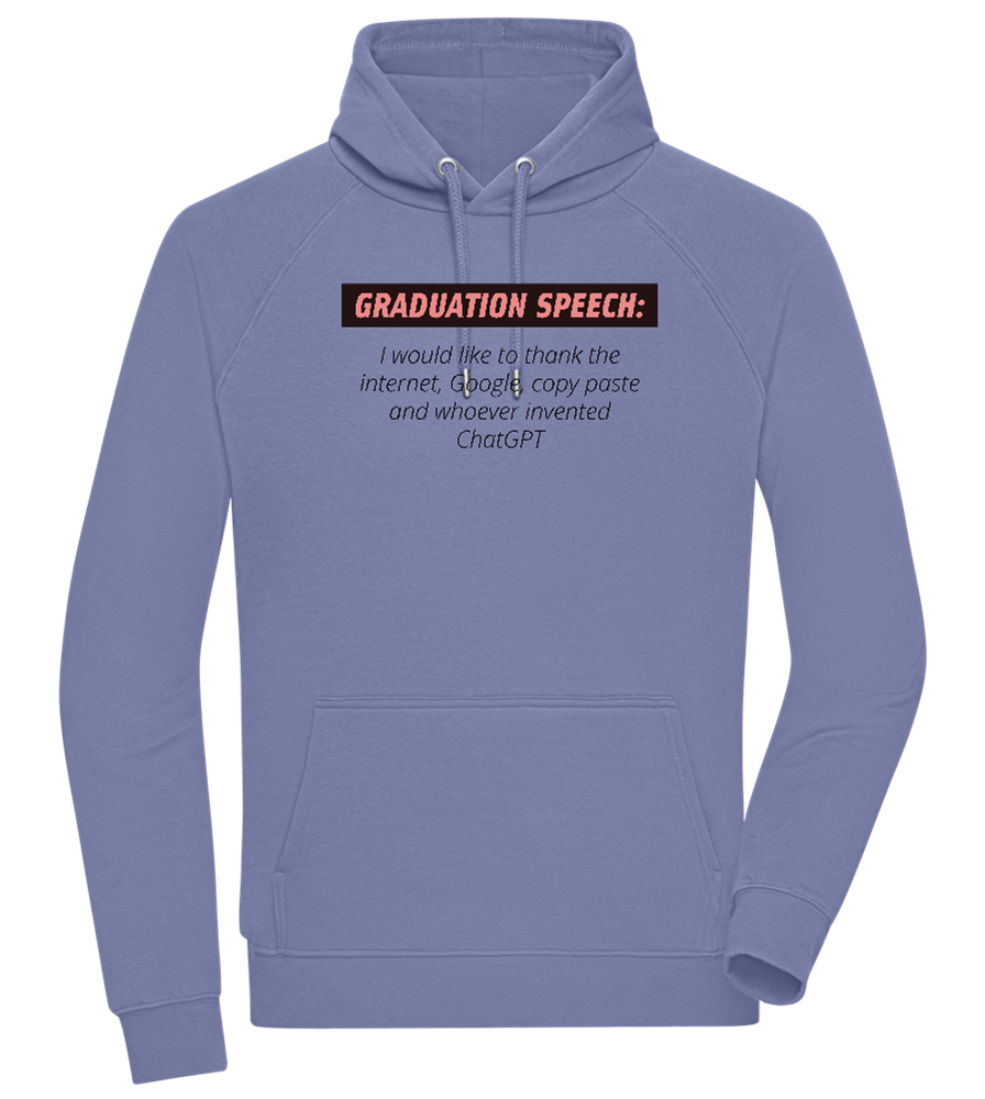 Graduation Speech Design - Comfort unisex hoodie_BLUE_front