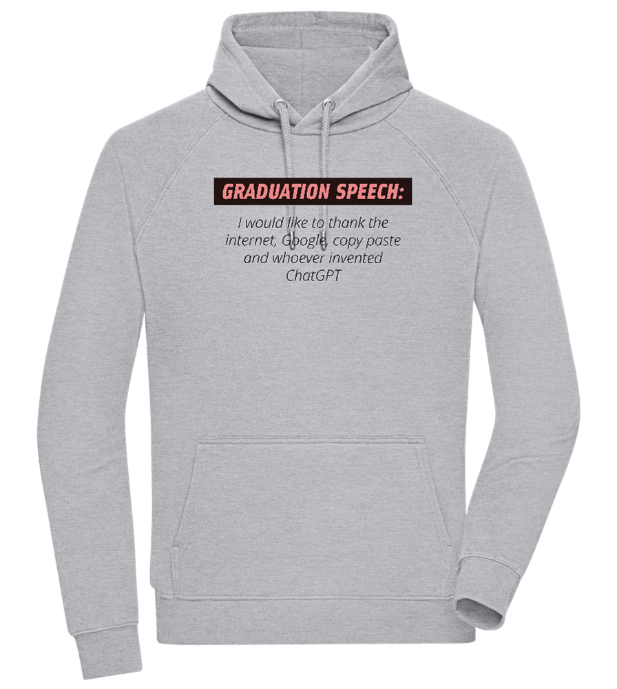 Graduation Speech Design - Comfort unisex hoodie_ORION GREY II_front