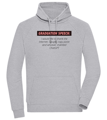 Graduation Speech Design - Comfort unisex hoodie_ORION GREY II_front