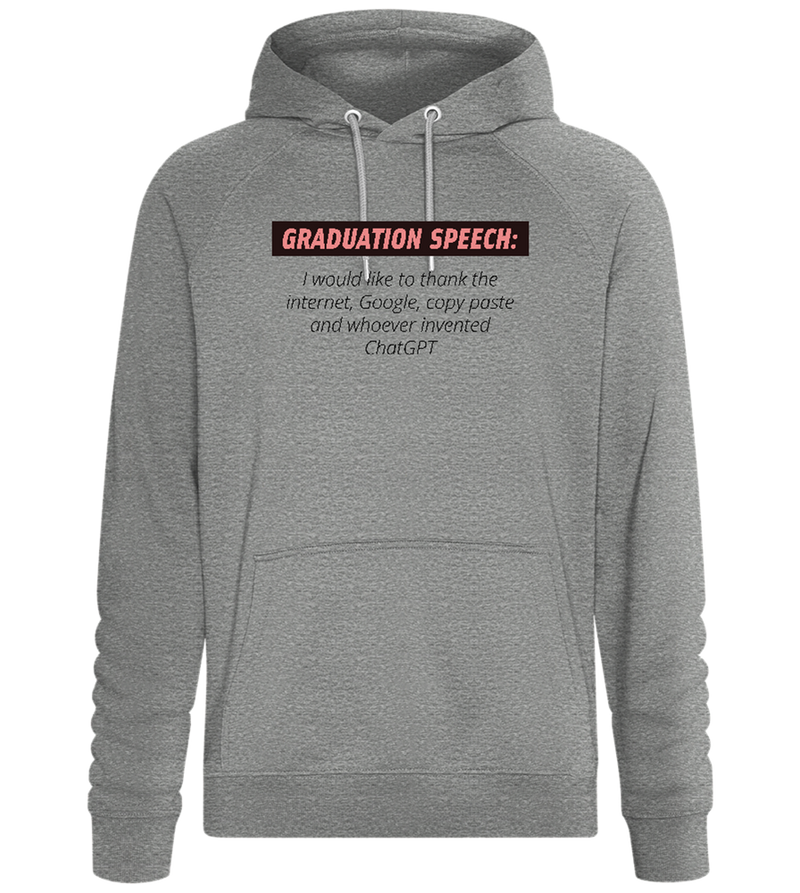 Graduation Speech Design - Comfort unisex hoodie_ORION GREY II_front